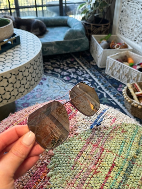 ?? Quay Australia Lavender Purple Lilac Rose Gold Mirrored Aviator Sunglasses ?? main image 4